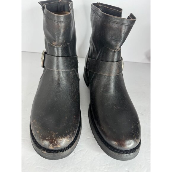 Frye Veronica Leather Bootie Women's Size 7 Antiqued Black Distressed  NIB - Picture 6 of 9